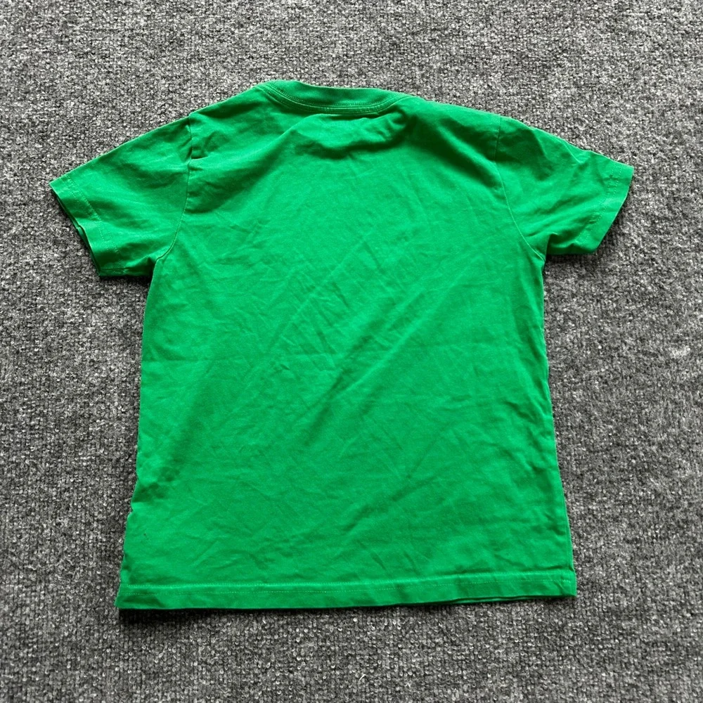 Polo T-Shirt Boys Size 5 Green Cotton Short Sleeve Pony Logo Casual Crewneck